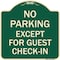 Signmission No Parking Except for Guest Check-In Heavy-Gauge Aluminum Sign, 18" L, 18" H, G-1818-23625 A-DES-G-1818-23625 - alternate 1